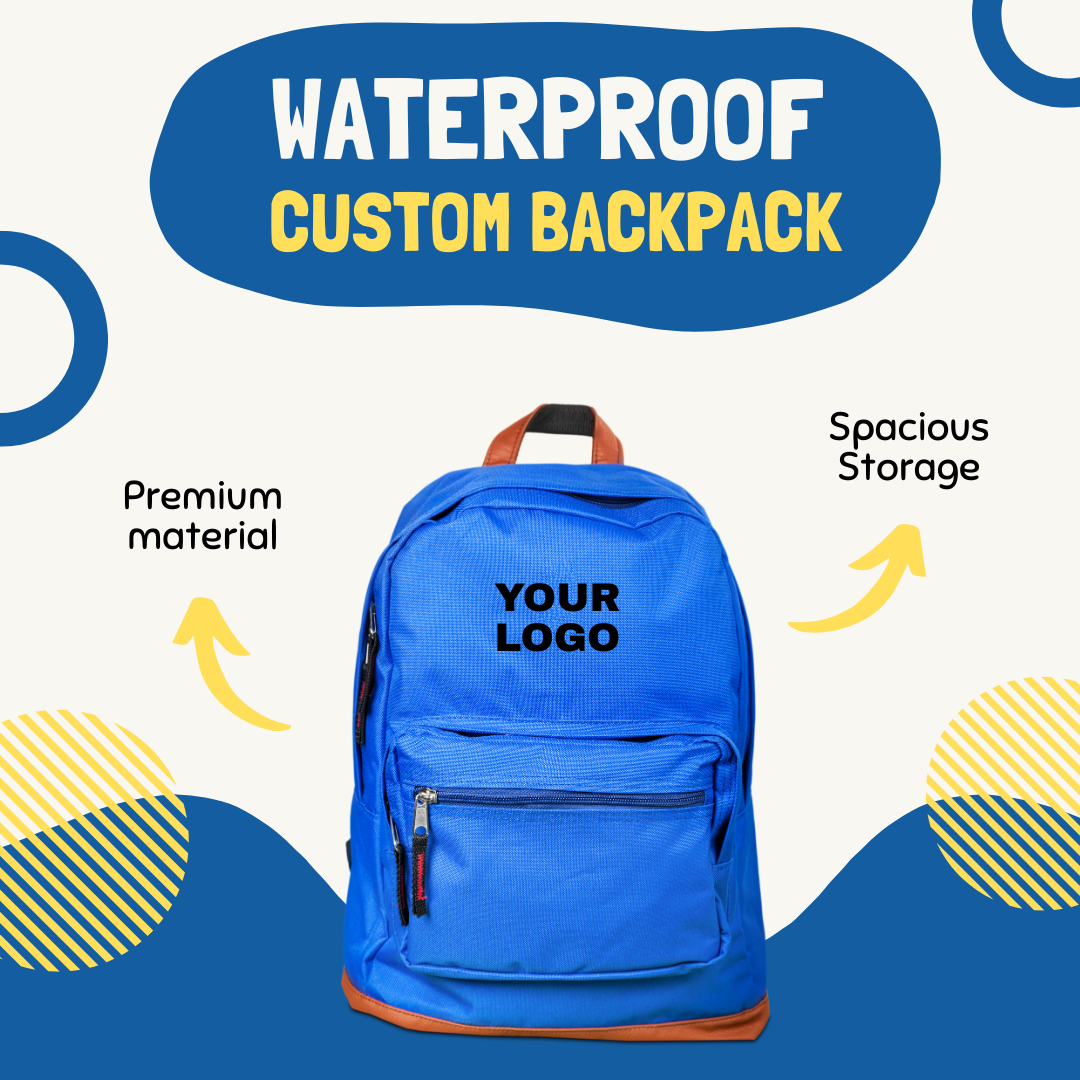 Waterproof Custom Backpack – Premium Material, Spacious Storage & Logo Personalization