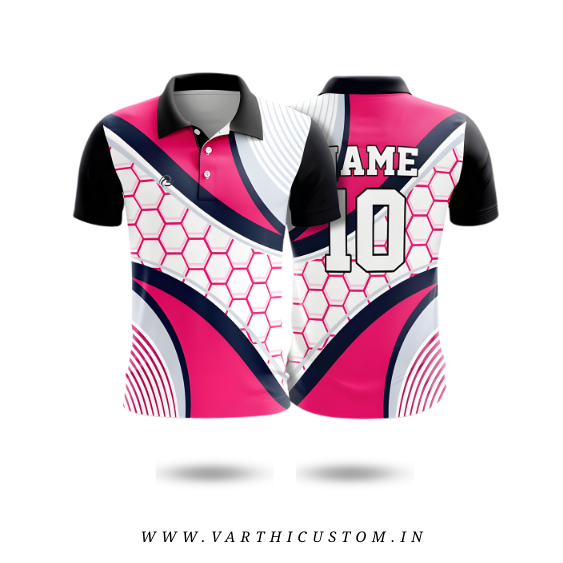 Hexa Curve Cricket Jersey – Custom Name & Number | Futuristic Teamwear