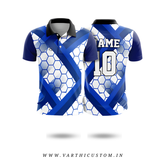 Hexa Stripe Cricket Jersey – Custom Name & Number | Sleek Geometric Teamwear