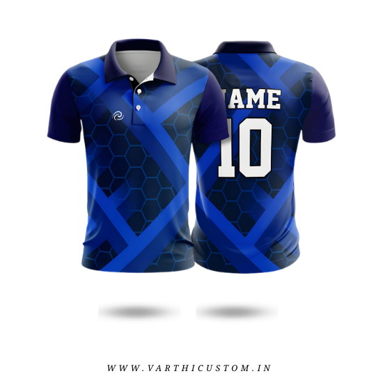 Blue Hive Cricket Jersey – Custom Name & Number | Tech-Inspired Teamwear