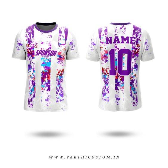 Splatter Stripe Football Jersey – Custom Name & Number | Artistic Matchday Kit