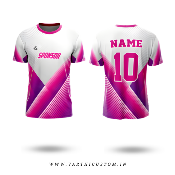 Pink Prism Football Jersey – Custom Name & Number | Geometric Matchday Kit