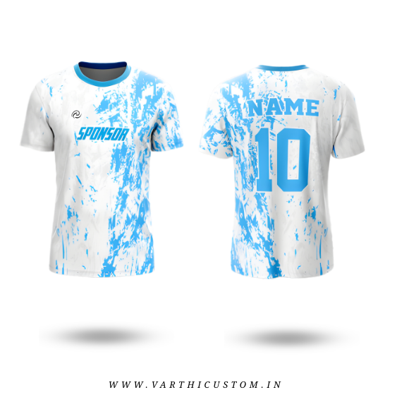 Blue Splash Football Jersey – Custom Name & Number | Clean Abstract Match Kit