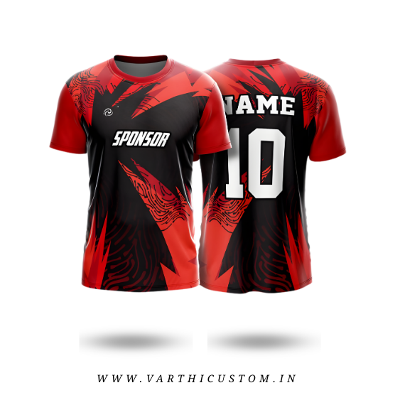 Blazefang Esports Jersey – Custom Name & Number | Aggressive Flame-Pattern Kit