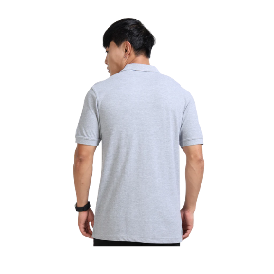 Plain Light Gray Polo T-Shirt – Soft Cotton Blend with Classic Collar for Everyday & Bulk Wear