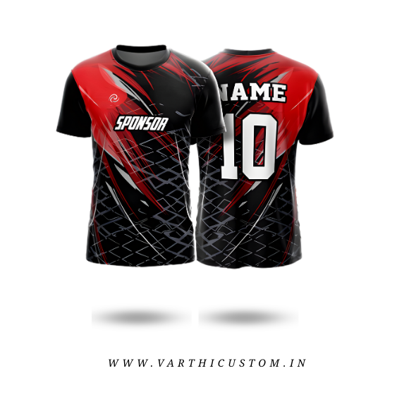 Redline Premium Jersey – Custom Name & Number | Abstract Velocity Teamwear