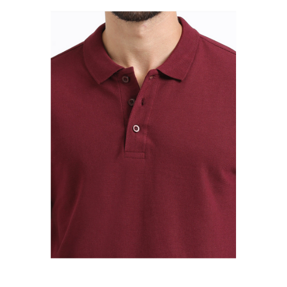 Plain Maroon Polo T-Shirt – Soft Cotton Blend with Classic Collar for Everyday & Bulk Wear
