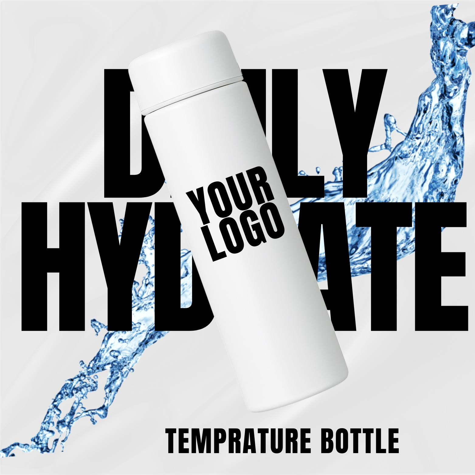 Custom Temperature Bottle – Personalized Logo | Smart Hydration for Daily Use