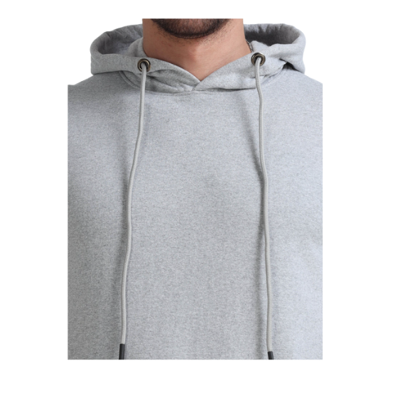 Plain Light Gray Hoodie – Soft Cotton Blend with Kangaroo Pocket & Drawstring Hood for Everyday & Bulk Wear