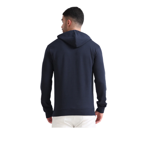 Plain Dark Navy Blue Hoodie – Soft Cotton Blend with Kangaroo Pocket & Drawstring Hood for Everyday & Bulk Wear