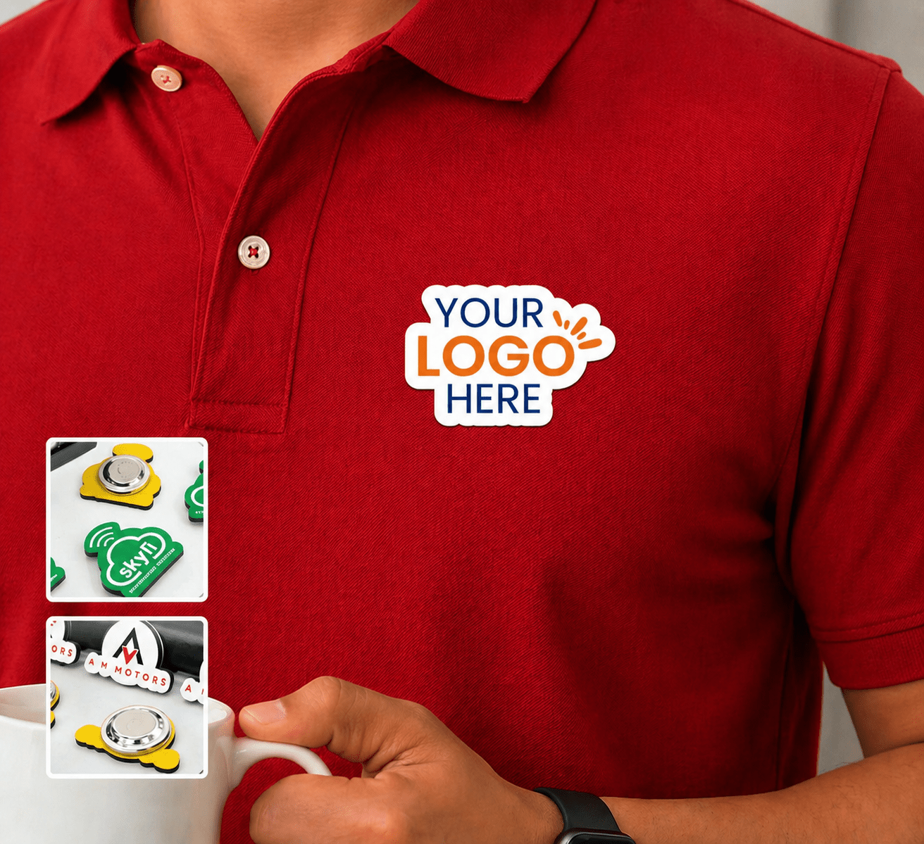 Customized Magnetic Badge | Wear Your Brand | Varthicustom.in - VARTHI CUSTOM