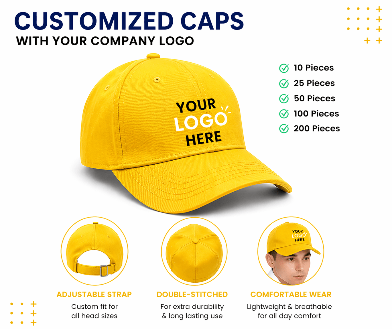 Customized Caps | Customized With Your Company Logo | Varthicustom.in - VARTHI CUSTOM