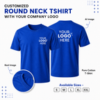 Customized Roundneck T-Shirt With Your Company Logo | Varthicustom.in - VARTHI CUSTOM