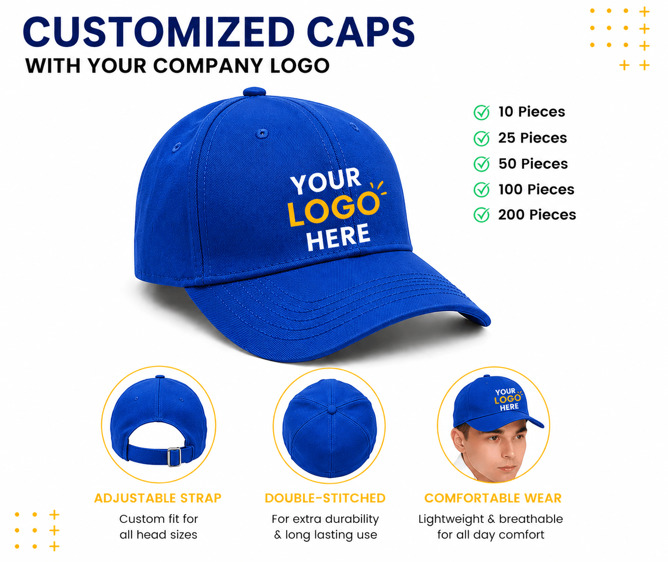 Customized Caps | Customized With Your Company Logo | Varthicustom.in - VARTHI CUSTOM