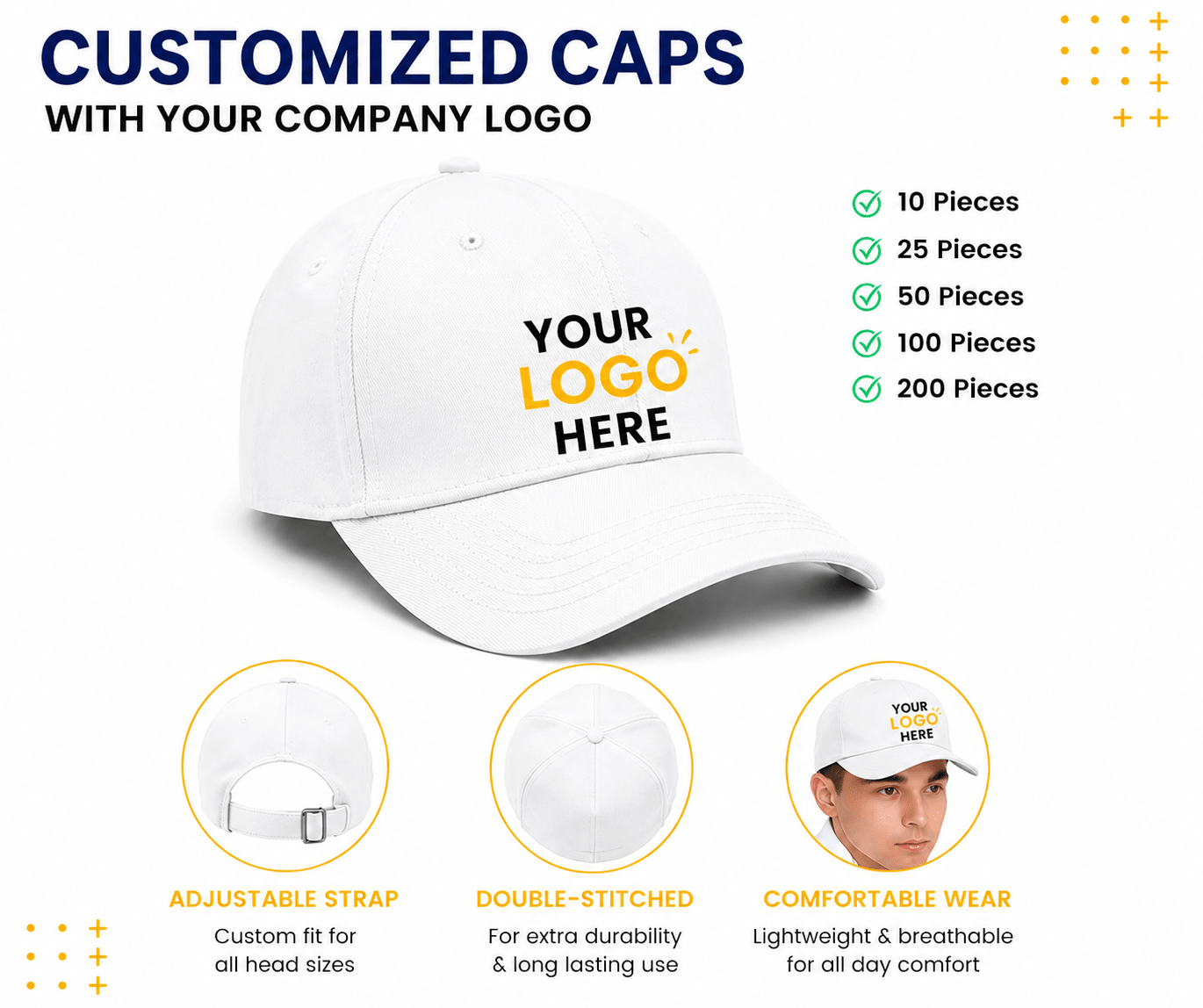 Customized Caps | Customized With Your Company Logo | Varthicustom.in - VARTHI CUSTOM