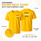 Customized Roundneck T-Shirt With Your Company Logo | Varthicustom.in - VARTHI CUSTOM