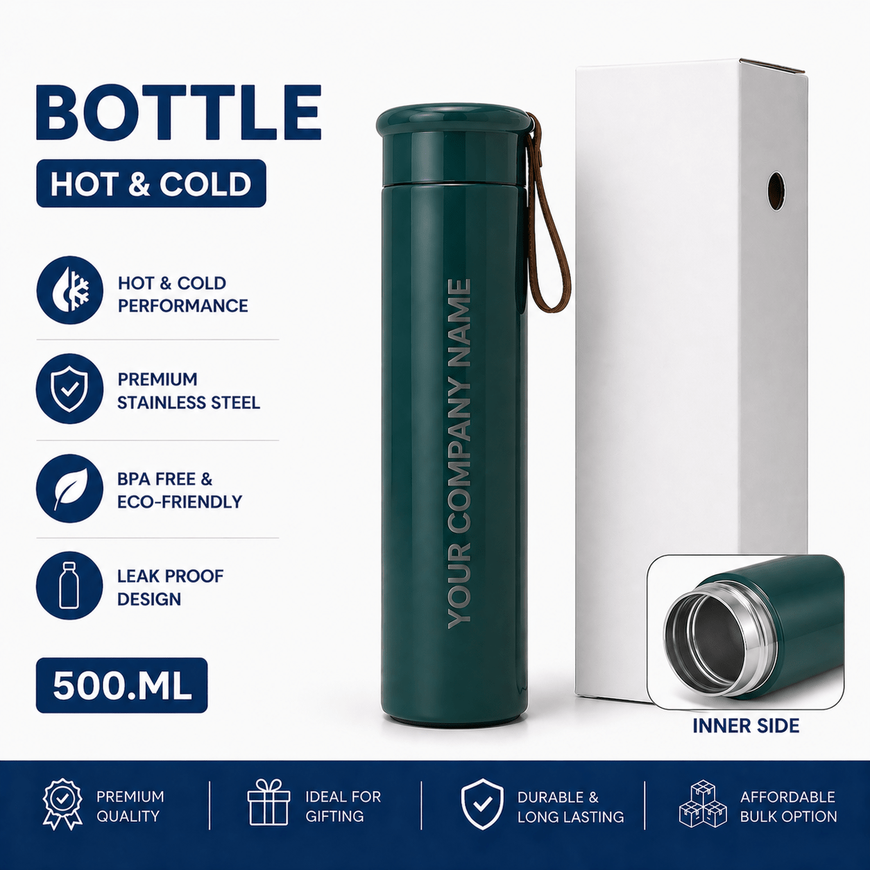 Premium Water Bottle | Best for Corporate Gifting | Varthicustom.in - VARTHI CUSTOM
