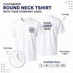 Customized Roundneck T-Shirt With Your Company Logo | Varthicustom.in - VARTHI CUSTOM