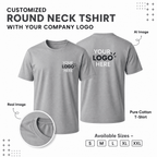 Customized Roundneck T-Shirt With Your Company Logo | Varthicustom.in - VARTHI CUSTOM