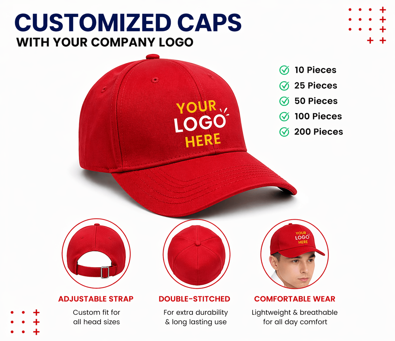 Customized Caps | Customized With Your Company Logo | Varthicustom.in - VARTHI CUSTOM